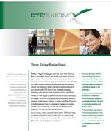 Marketing brochure about DTE Axiom